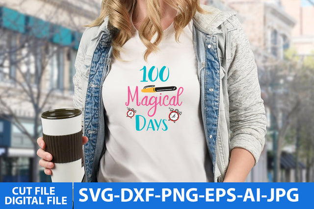 100 Magical Days SVG Design SVG BlackCatsMedia 