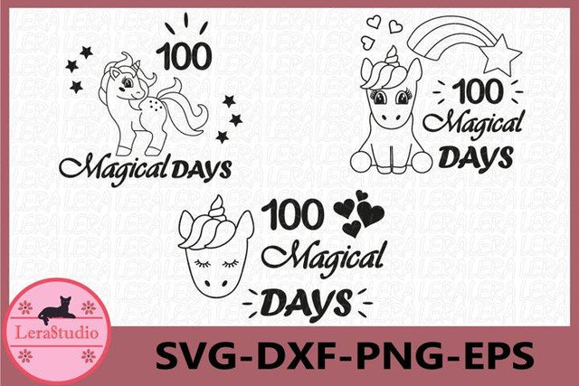 100 Magical Days SVG SVG Lerastudio 