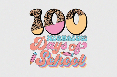 100 Mermazing Days of School Sublimation SVGArt 