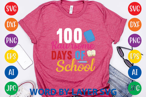 100 Rawrsome Days Of School, SVG CUT FILE SVG Rafiqul20606 