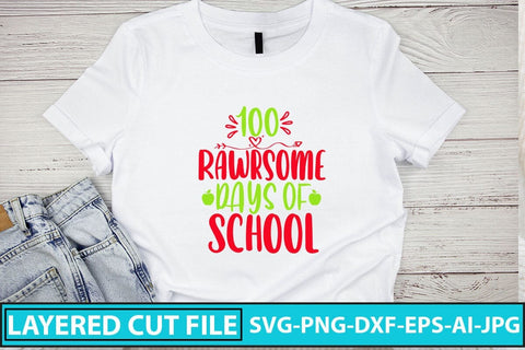 100 Rawrsome Days Of School SVG Cut File SVG Syaman 