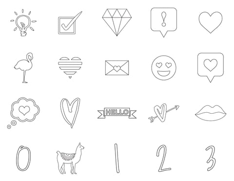 100 Single Line Design Bundle by Heidi Swapp (Vol 1) SVG We R Memory Keeper's Foil Quill 