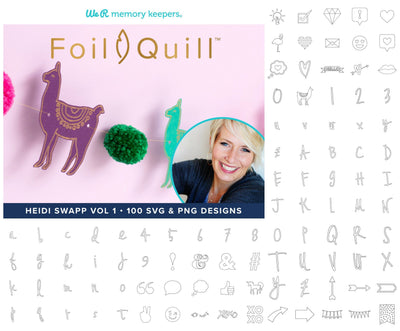 100 Single Line Design Bundle by Heidi Swapp (Vol 1) SVG We R Memory Keeper's Foil Quill 
