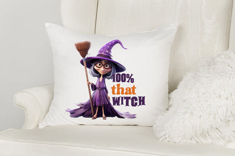 100% That Witch, Funny Halloween Sublimation Sublimation CraftLabSVG 