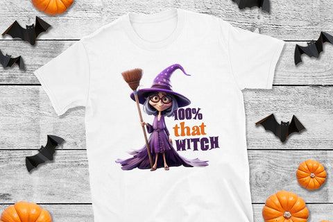 100% That Witch, Funny Halloween Sublimation Sublimation CraftLabSVG 
