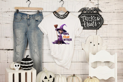 100% That Witch, Funny Halloween Sublimation Sublimation CraftLabSVG 