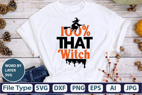 100% That Witch SVG Cut File SVG DesignPlante 503 