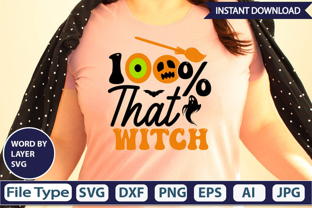 100% That Witch SVG Cut File SVG DesignPlante 503 