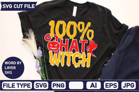 100% That Witch SVG Cut File SVG DesignPlante 503 