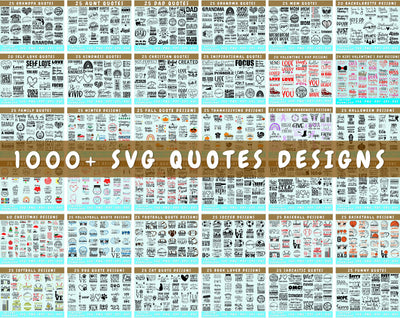 1000+ SVG Quotes Bundle, Big Quotes SVG Bundle, SVG Sayings, SVG Designs For Shirts, Mugs, Mega Svg Bundle For Cricut, Silhoutte SVG HappyDesignStudio 