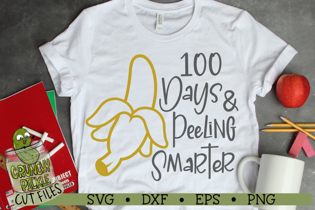 100th Day of School - Banana SVG Cut File SVG Crunchy Pickle 