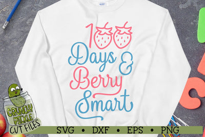 100th Day of School - Berry Smart SVG Cut File SVG Crunchy Pickle 