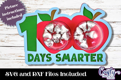 100th Day Of School Candy Dome Holder, 100 Days Candy Svg SVG Crafty Mama Studios 