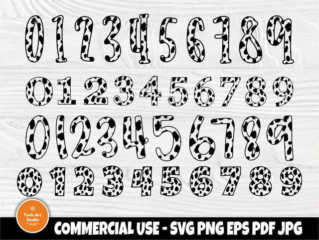 101 Dalmatian Numbers SVG Cut Files, Birthday Svg SVG TonisArtStudio 