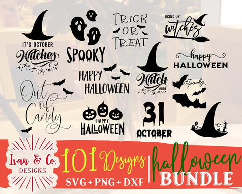 101 Halloween SVG Bundle | Ghost Svg | Trick Or Treat Svg | Boo Svg | Pumpkin Svg | Spooky Svg | Witch Svg | Commercial Use | Digital Cut Files (1290425771) SVG Ivan & Co. Designs 