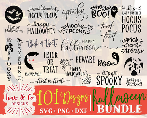 101 Halloween SVG Bundle | Ghost Svg | Trick Or Treat Svg | Boo Svg | Pumpkin Svg | Spooky Svg | Witch Svg | Commercial Use | Digital Cut Files (1290425771) SVG Ivan & Co. Designs 