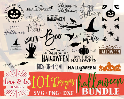 101 Halloween SVG Bundle | Ghost Svg | Trick Or Treat Svg | Boo Svg | Pumpkin Svg | Spooky Svg | Witch Svg | Commercial Use | Digital Cut Files (1290425771) SVG Ivan & Co. Designs 
