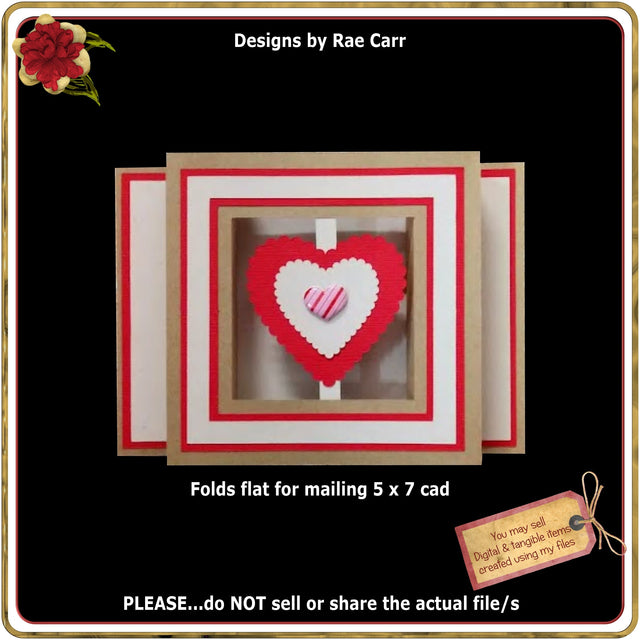 1021 Pop Out Greeting Card *Multiple Machine Formats* SVG Designs by Rae 