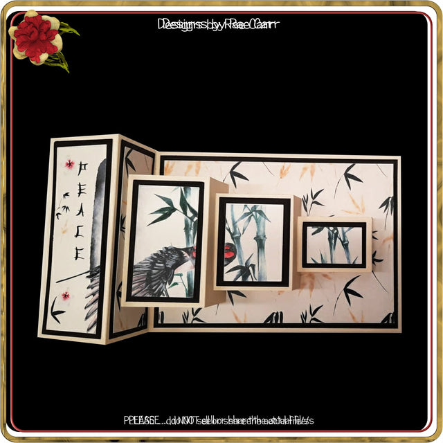 1031 Fancy Fold Card MULTIPLE MACHINE FORMATS SVG Designs by Rae 