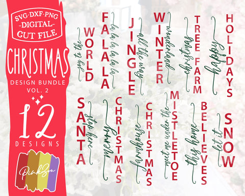 108 Christmas SVG Bundle, Merry Christmas, Holidays, Christian, Let it Snow, Commercial Use, Digital Cut Files, DXF PNG (1301597622) SVG PinkZou 