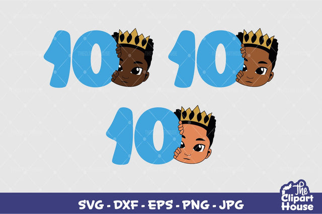 10th Birthday Boy Peek SVG The Clipart House 