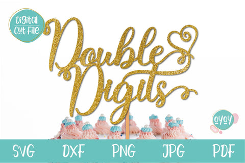 10th Birthday SVG | Double Digits Cake Topper SVG SVG OyoyStudioDigitals 