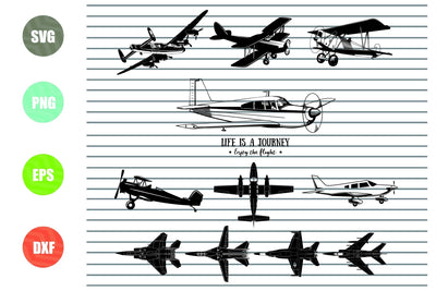 11 Airplane Svg Png Dxf Eps Cut Files SVG Artstoredigital 
