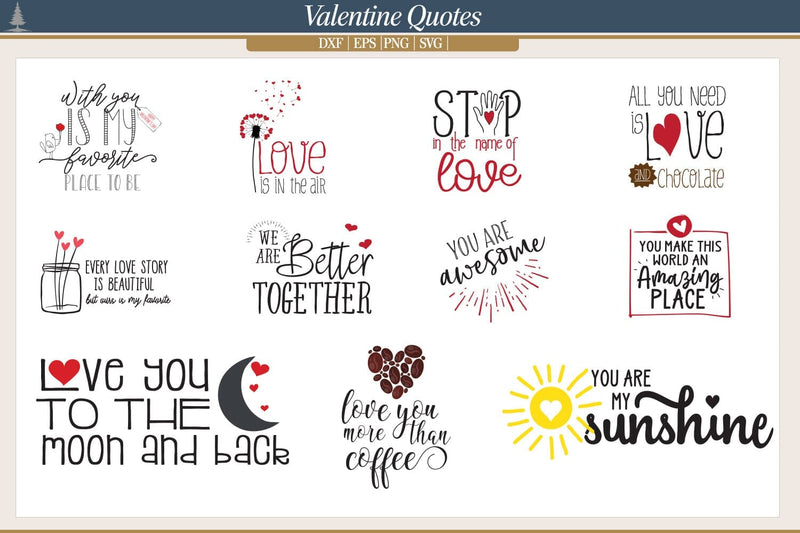 11 Love Quotes SVG AfterTenDesign 
