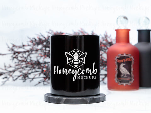 11 Ounce Black Mug Mockup, Styled Mug Photo, Witchy Mug Mockup, Halloween Mug Mockup, Blank Mug Mockup, Coffee Cup Mockup Mock Up Photo Honeycomb Mockups 