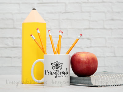 11 Ounce Whit Mug Mockup, Teacher Mockup, Sublimation Mockup, School Mockup, Styled Mug Photo Mock Up Photo Honeycomb Mockups 