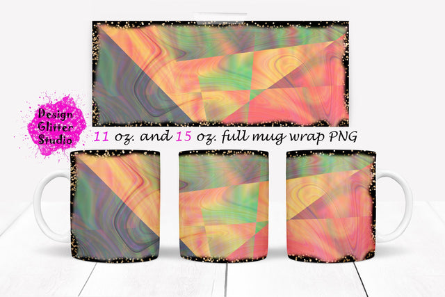 11 oz. and 15 oz. Mugs Wraps PNG,Ceramic Coffee Mug Wrap,Coffee Lover Mug Template,Abstract Personalized Sublimation Wrap Design,PNG graphic Sublimation ArtStudio 