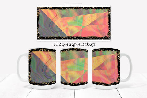 11 oz. and 15 oz. Mugs Wraps PNG,Ceramic Coffee Mug Wrap,Coffee Lover Mug Template,Abstract Personalized Sublimation Wrap Design,PNG graphic Sublimation ArtStudio 