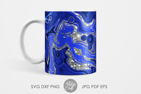 11 oz Mug sublimation design, fluid painting SVG Artisan Craft SVG 