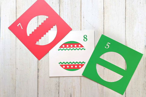 12 Days of Christmas Ornament Layered Paper Advent Calendar SVG 3D Paper Risa Rocks It 