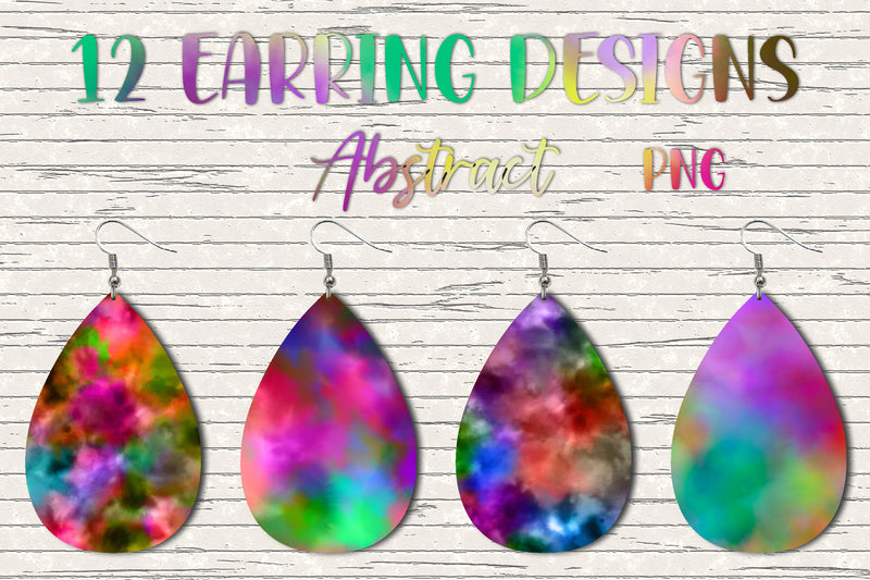 12 Earring Sublimation Set 11.Teardrop Earrings Wraps Png Bundle,Digital Png Sublimation Design, Sublimation oyonnidesign 