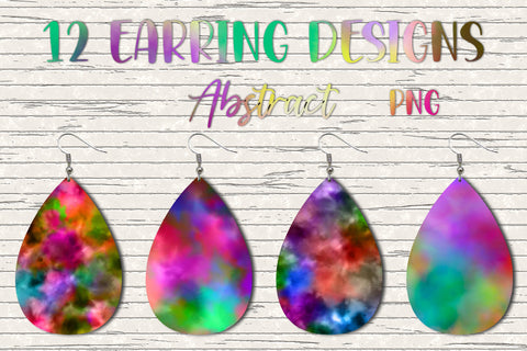 12 Earring Sublimation Set 11.Teardrop Earrings Wraps Png Bundle,Digital Png Sublimation Design, Sublimation oyonnidesign 