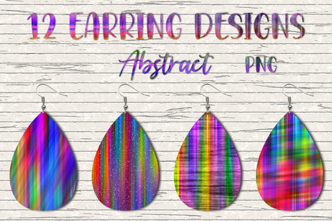 12 Earring Sublimation Set 12.Teardrop Earrings Wraps Png Bundle,Digital Png Sublimation Design, Sublimation oyonnidesign 