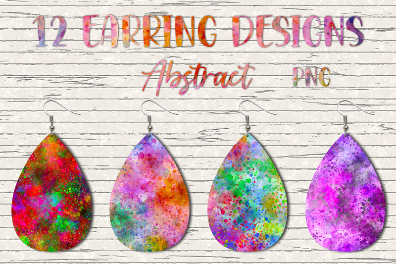 12 Earring Sublimation Set 13.Teardrop Earrings Wraps Png Bundle,Digital Png Sublimation Design, Sublimation oyonnidesign 