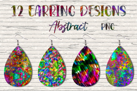 12 Earring Sublimation Set 15.Teardrop Earrings Wraps Png Bundle,Digital Png Sublimation Design, Sublimation oyonnidesign 
