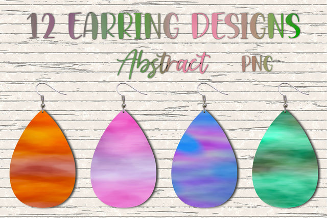 12 Earring Sublimation Set 18.Teardrop Gradient Earrings Wraps Png Bundle,Digital Png Sublimation Design Sublimation oyonnidesign 
