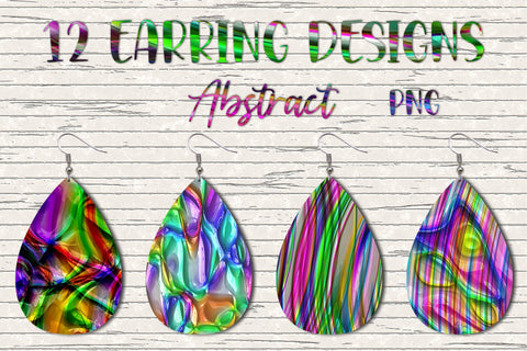 12 Earring Sublimation Set 19.Teardrop Earrings Wraps Png Bundle,Digital Png Sublimation Design Sublimation oyonnidesign 