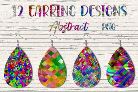 12 Earring Sublimation Set 21.Teardrop Earrings Wraps Png Bundle,Digital Png Sublimation Design Sublimation oyonnidesign 