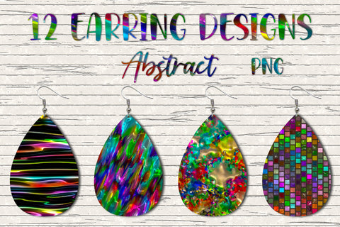 12 Earring Sublimation Set 3.Teardrop Earrings Wraps Png Bundle,Digital Png Sublimation Design,Printable Png Graphics Sublimation oyonnidesign 