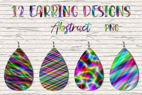 12 Earring Sublimation Set 7.Teardrop Earrings Wraps Png Bundle,Digital Png Sublimation Design, Sublimation oyonnidesign 