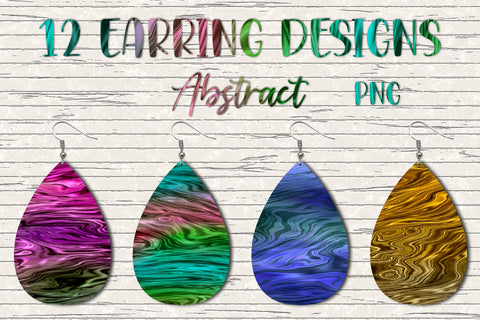 12 Earring Sublimation Set 9.Teardrop Earrings Wraps Png Bundle,Digital Png Sublimation Design, Sublimation oyonnidesign 