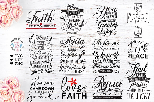 12 Faith Christmas Designs SVG Graphic House Design 