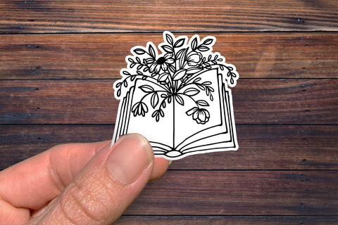 12 Flower Print & Cut Stickers | Hand Drawn Floral Sticker Designs | DIGITAL DOWNLOAD SVG Diva Watts Designs 