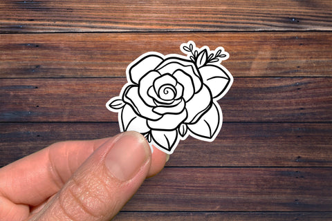 12 Flower Print & Cut Stickers | Hand Drawn Floral Sticker Designs | DIGITAL DOWNLOAD SVG Diva Watts Designs 