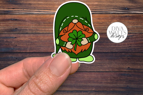 12 Holiday Gnome Print & Cut Stickers | Hand Drawn Gnome Designs | DIGITAL DOWNLOAD SVG Diva Watts Designs 