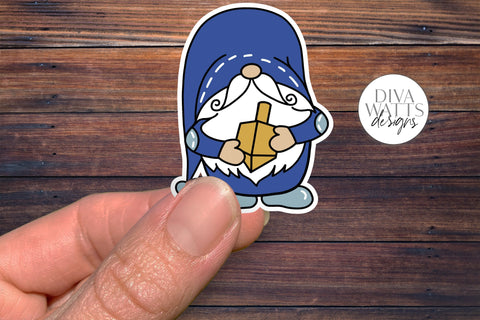 12 Holiday Gnome Print & Cut Stickers | Hand Drawn Gnome Designs | DIGITAL DOWNLOAD SVG Diva Watts Designs 